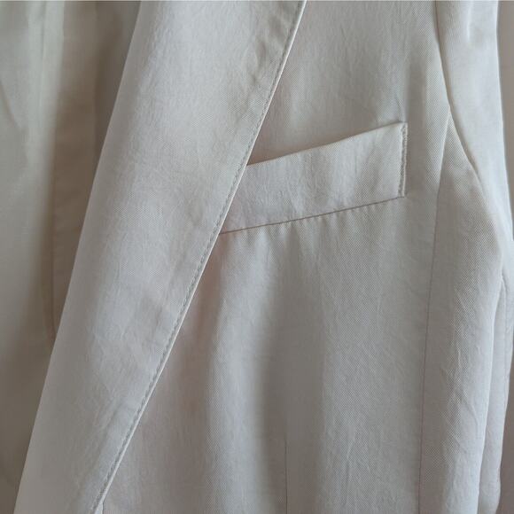 Smythe Blazer Ivory One-Button Long Jacket Women's Size 2 - Picture 8 of 12